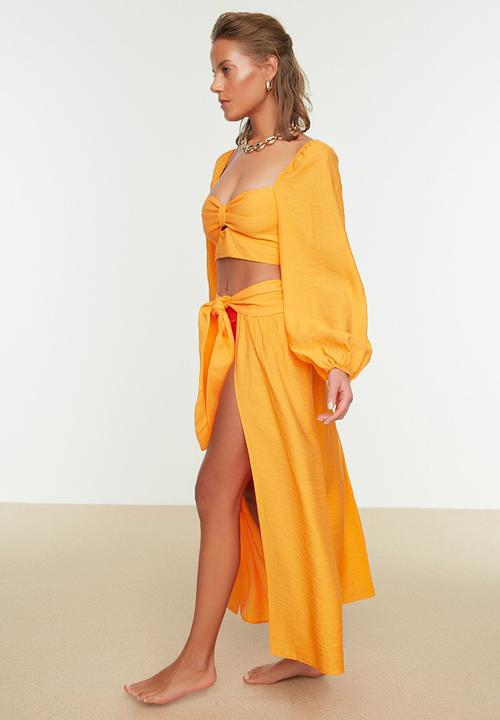 Trendyol - Print detail bottom & top set  - orange