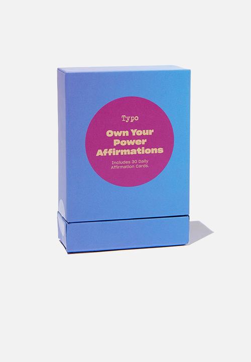 Typo - Mini affirmation cards - y2k positive fashion