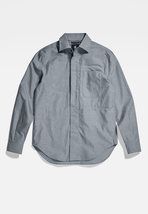 G-STAR - Secret utility reg shirt - nitro/white oxford