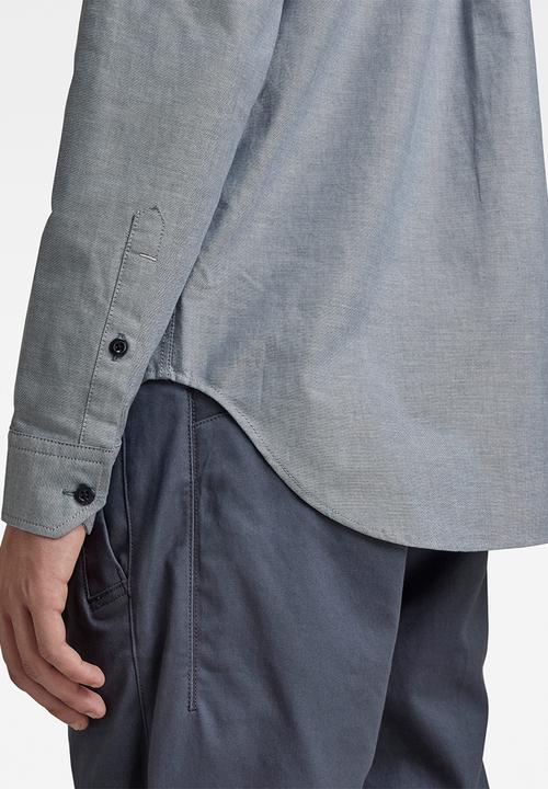 G-STAR - Secret utility reg shirt - nitro/white oxford