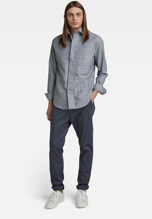 G-STAR - Secret utility reg shirt - nitro/white oxford