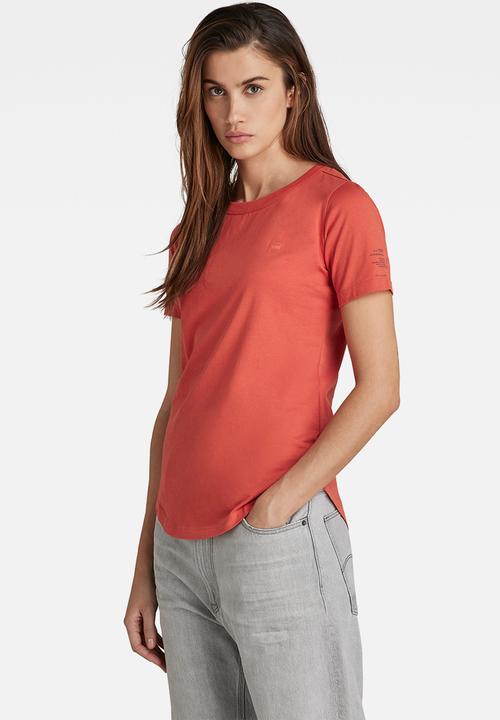 G-STAR - Mysid r t optic slim short sleeve c - paprika