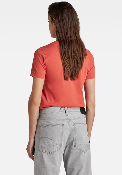 G-STAR - Mysid r t optic slim short sleeve c - paprika