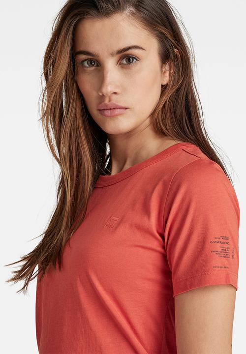 G-STAR - Mysid r t optic slim short sleeve c - paprika