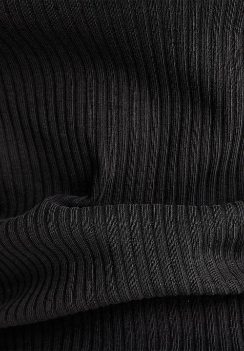 G-STAR - Slim rib boat 1\2 sleeve - dk black