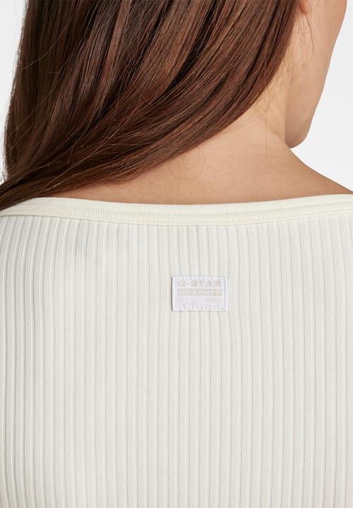 G-STAR - Slim rib boat 1\2 sleeve - papyrus