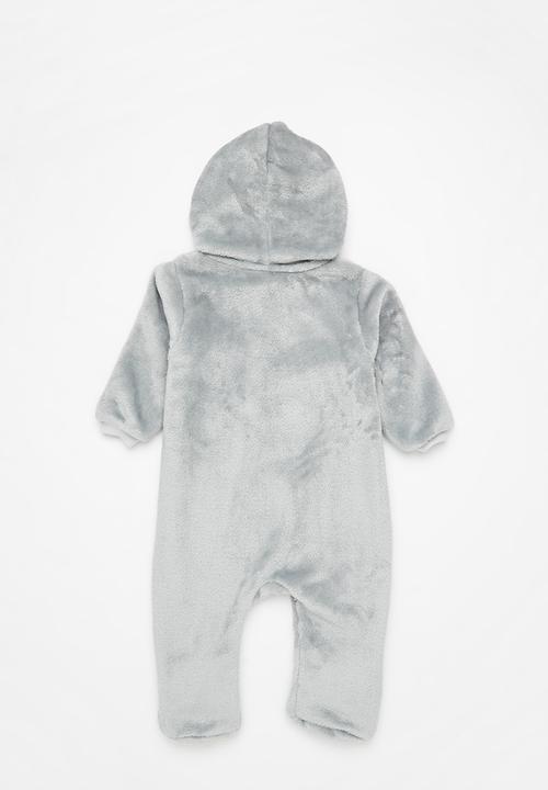 Pop Candy - Boys sherpa sleepsuit - silver