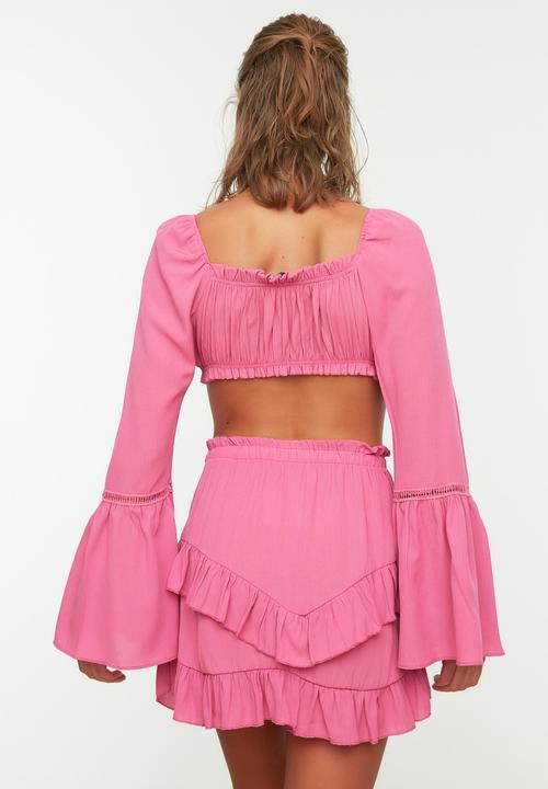 Trendyol - Print detail bottom & top set - fuchsia
