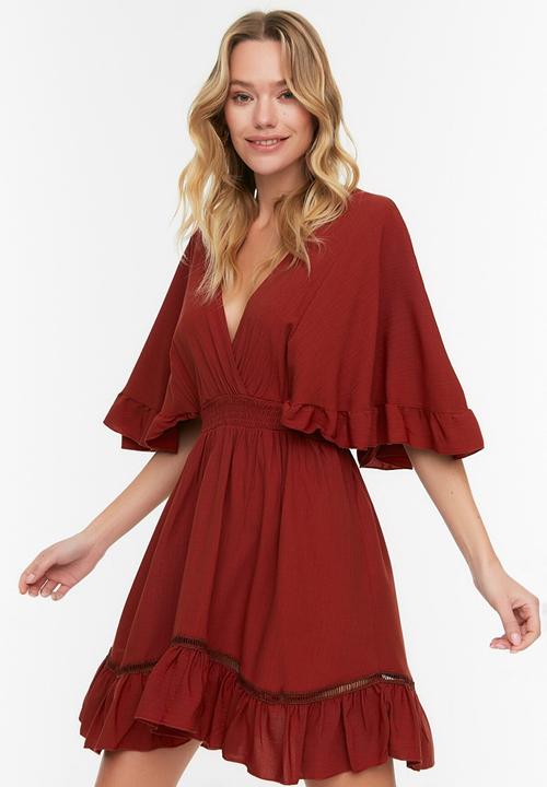 Trendyol - Flounce beach dress - cinnamon