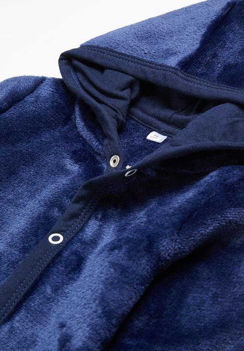 Pop Candy - Baby sherpa sleepsuit - navy