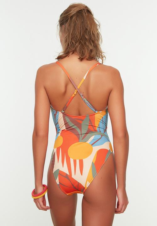 Trendyol - Print detail swimsuit - multi