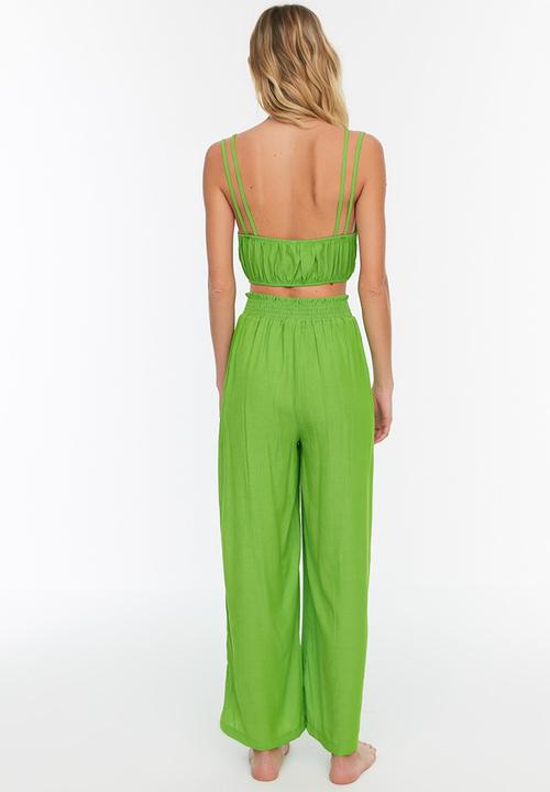 Trendyol - Ruffle detailed bottom-top set - green