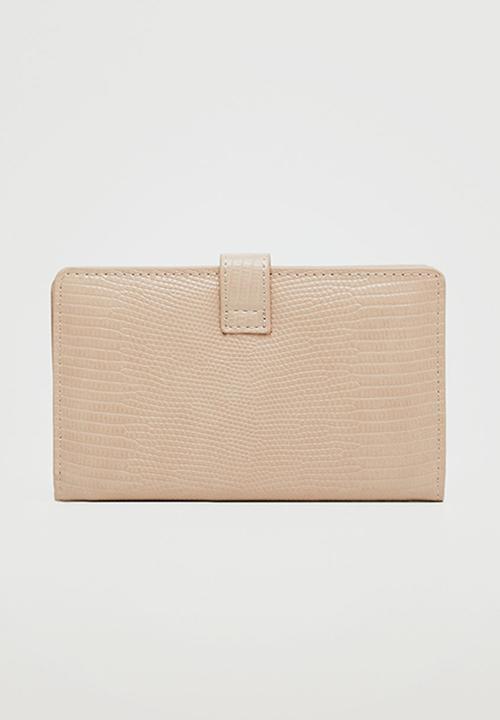 MANGO - Snake effect wallet - neutral