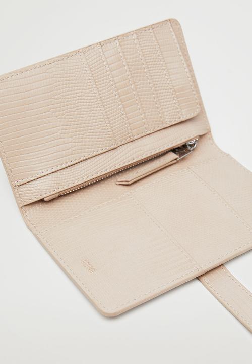 MANGO - Snake effect wallet - neutral