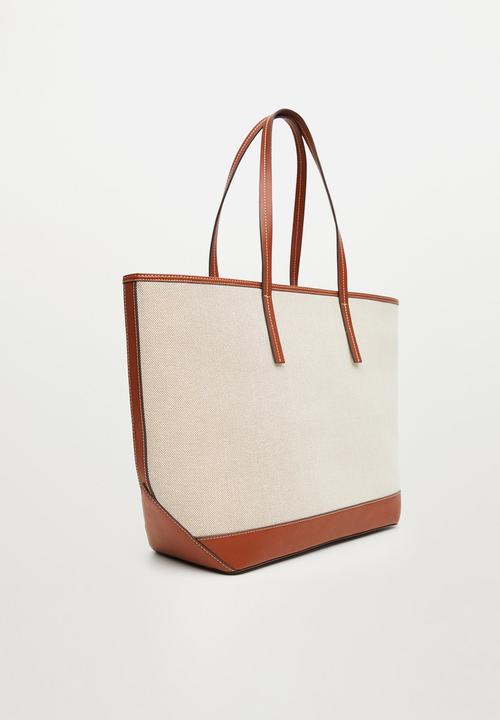 MANGO - Canvas shopper bag - neutral