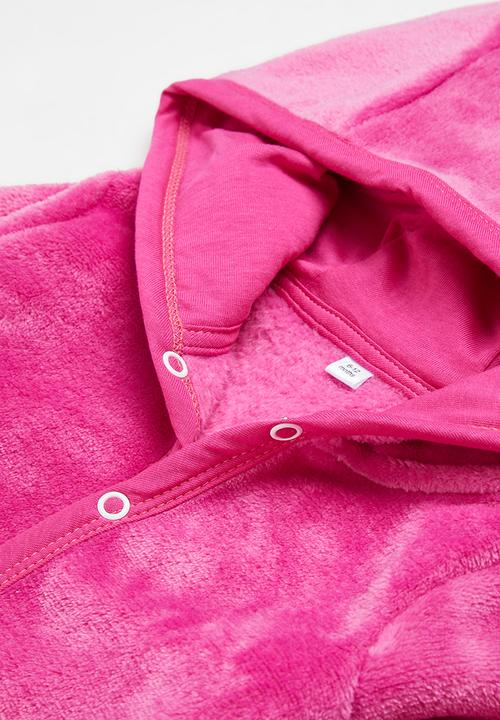 Pop Candy - Girls plush pram suit vest set - pink