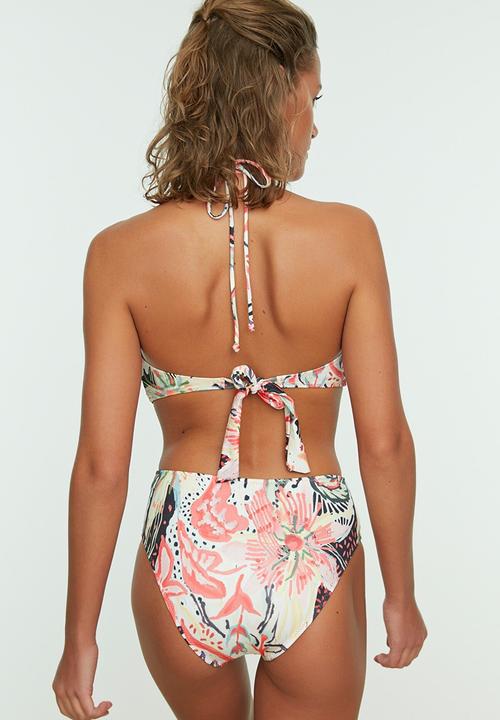 Trendyol - Print detail swimsuit - multi 