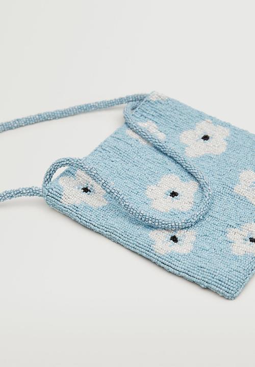 MANGO - Beaded mini bag - blue
