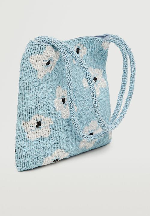 MANGO - Beaded mini bag - blue