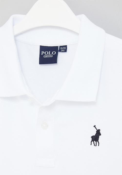 POLO - Girls classic short sleeve golfer - white