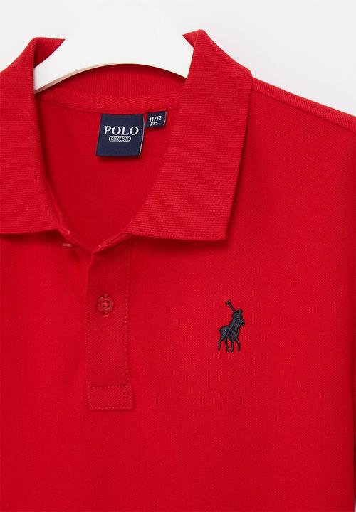 POLO - Girls classic short sleeve golfer - red