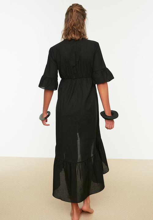 Trendyol - Ruffle detailed beach dress  - black