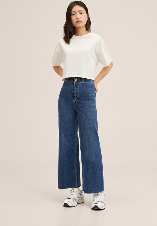 MANGO - Jeans split - blue