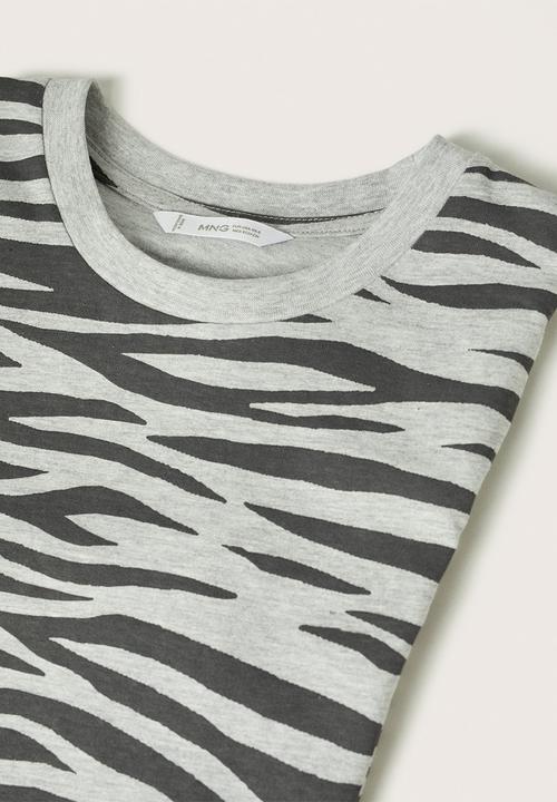 MANGO - T-shirt safari - grey
