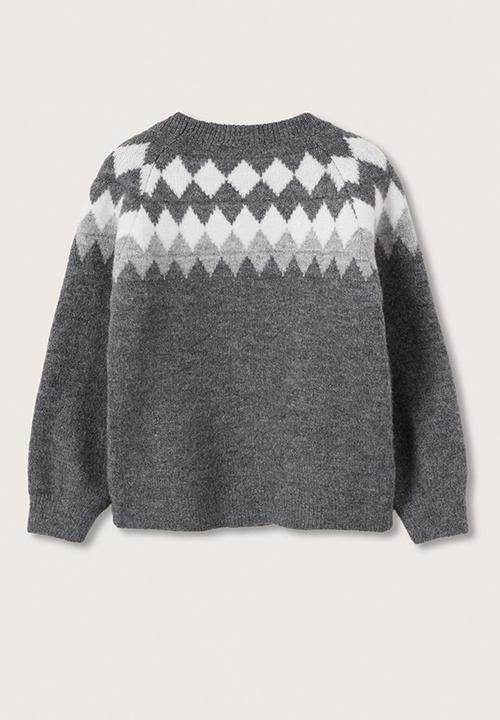 MANGO - Sweater crunch - grey