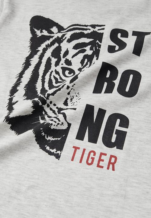 MANGO - T-shirt savage - grey