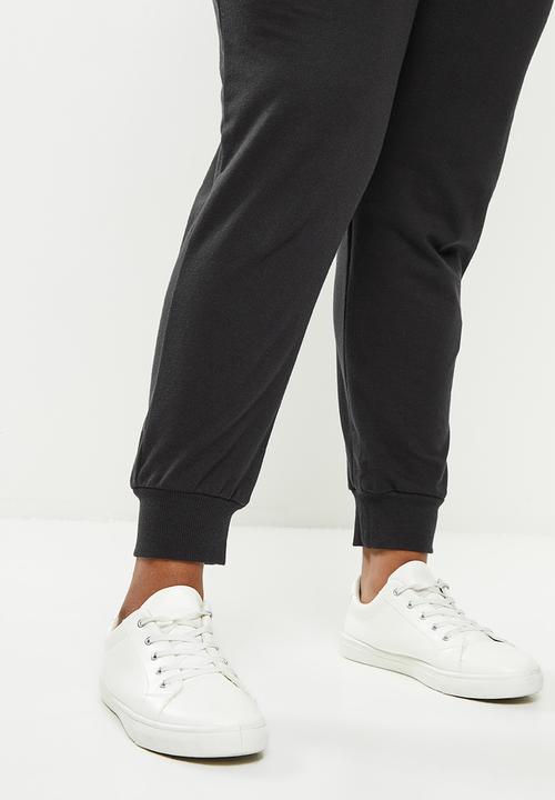 Me&B - Plus cotton fleece pants - black