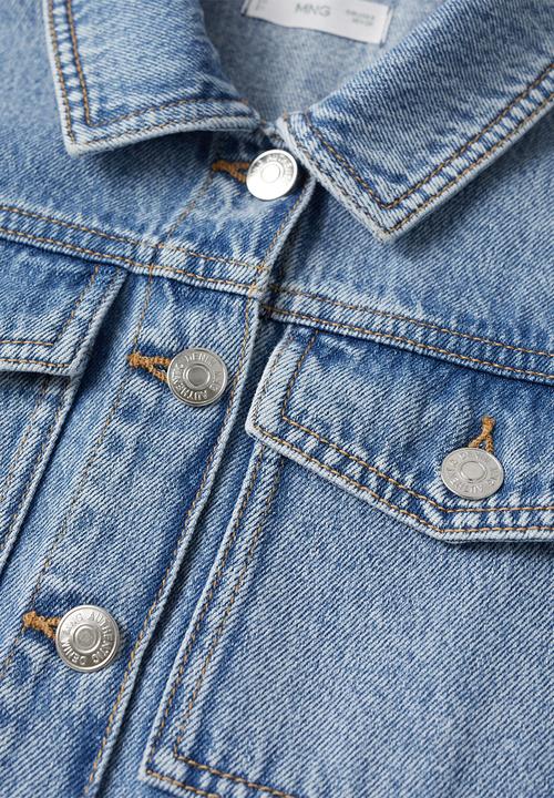 MANGO - Jacket cropped - blue