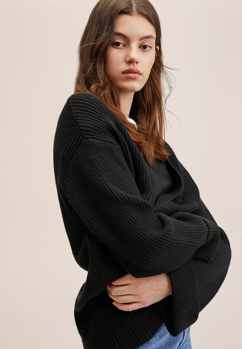 MANGO - Cardigan tinta - black