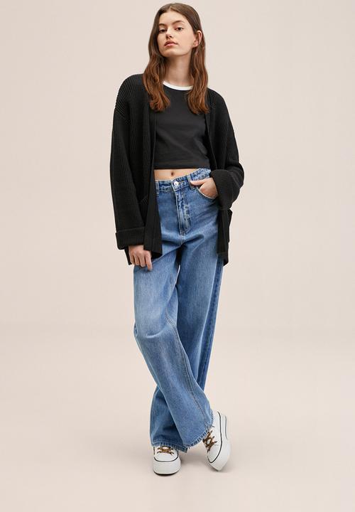 MANGO - Cardigan tinta - black