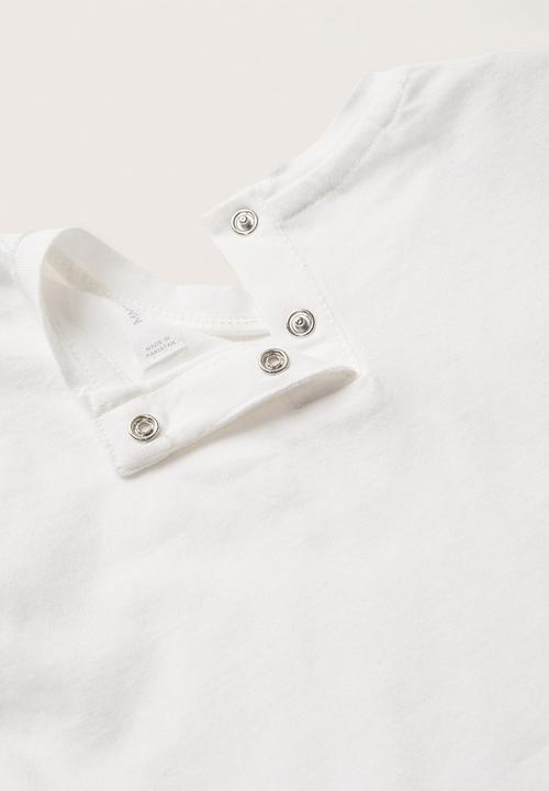 MANGO - T-shirt flores - white