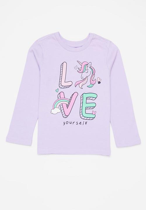 Pop Candy - 2 pack printed tee - lilac & grey