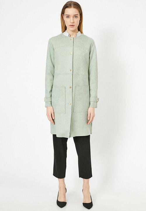 Koton - Relaxed fit trenchcoat - green