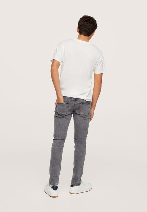 MANGO - Jeans skinny - grey 