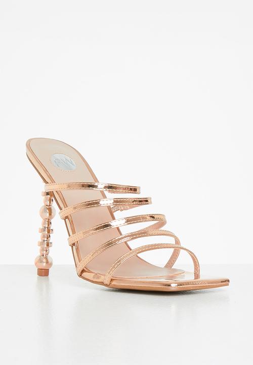 Footwork - Thals square tow mule heel - rose