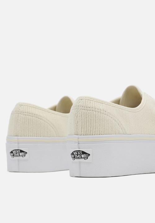 Vans - Authentic stackform - (rib knit) antique white/true white