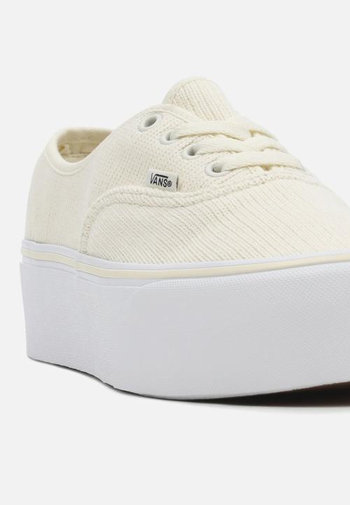 Vans - Authentic stackform - (rib knit) antique white/true white