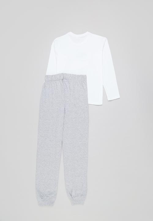 Rebel Republic - Pj set - white & grey