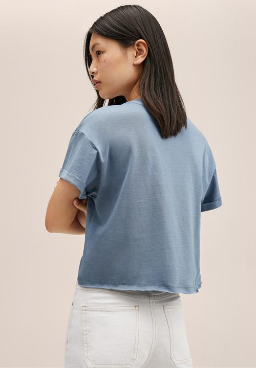 MANGO - T-shirt sun flow - blue