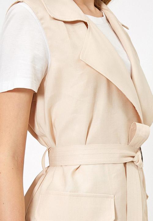 Koton - V neck vest - beige