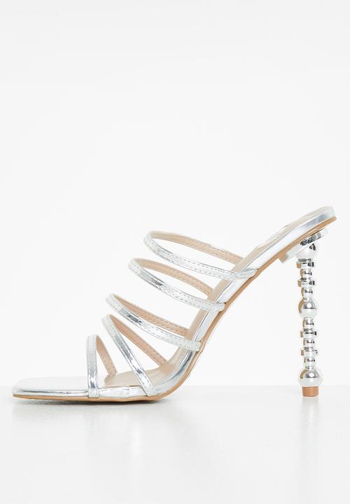 Footwork - Thals square tow mule heel - silver