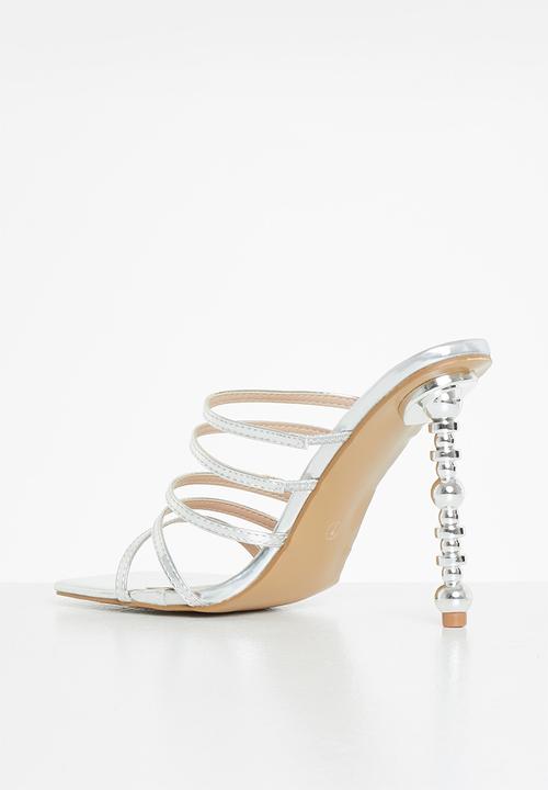 Footwork - Thals square tow mule heel - silver