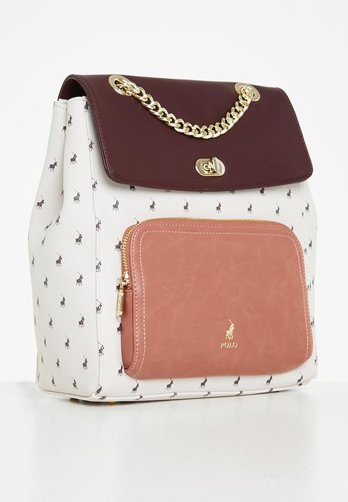 POLO - Colourblock backpack - cream