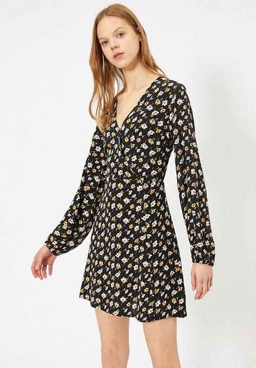 Koton - Mini dress - black patterned