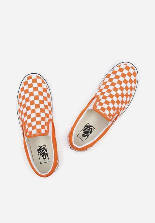 Vans - Classic Slip-On - (checkerboard) orange tiger/true white