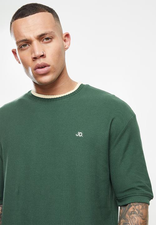 Jonathan D - Saint short sleeve pique crewneck T-shirt - Olive